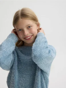 Reserved - Sweter z połyskującą nicią - jasnoniebieski - Swetry dla dziewczynek - miniaturka - grafika 1