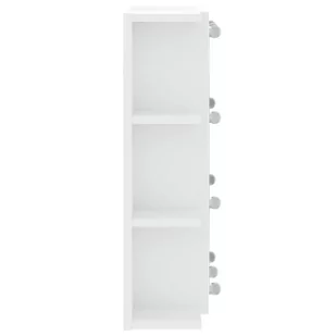 Lumarko Szafka z lustrem i oświetleniem LED, biała, 70x16,5x60 cm - Toaletki - miniaturka - grafika 10