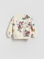 Bluzy i sweterki niemowlęce - Reserved - Bluza Mickey Mouse - złamana biel - miniaturka - grafika 1