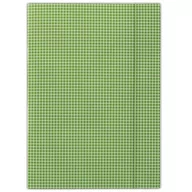 Teczki i skoroszyty - Donau . Teczka z gumką, karton, A4, 400gsm, 3-skrzydłowa - zielona w kratę - miniaturka - grafika 1