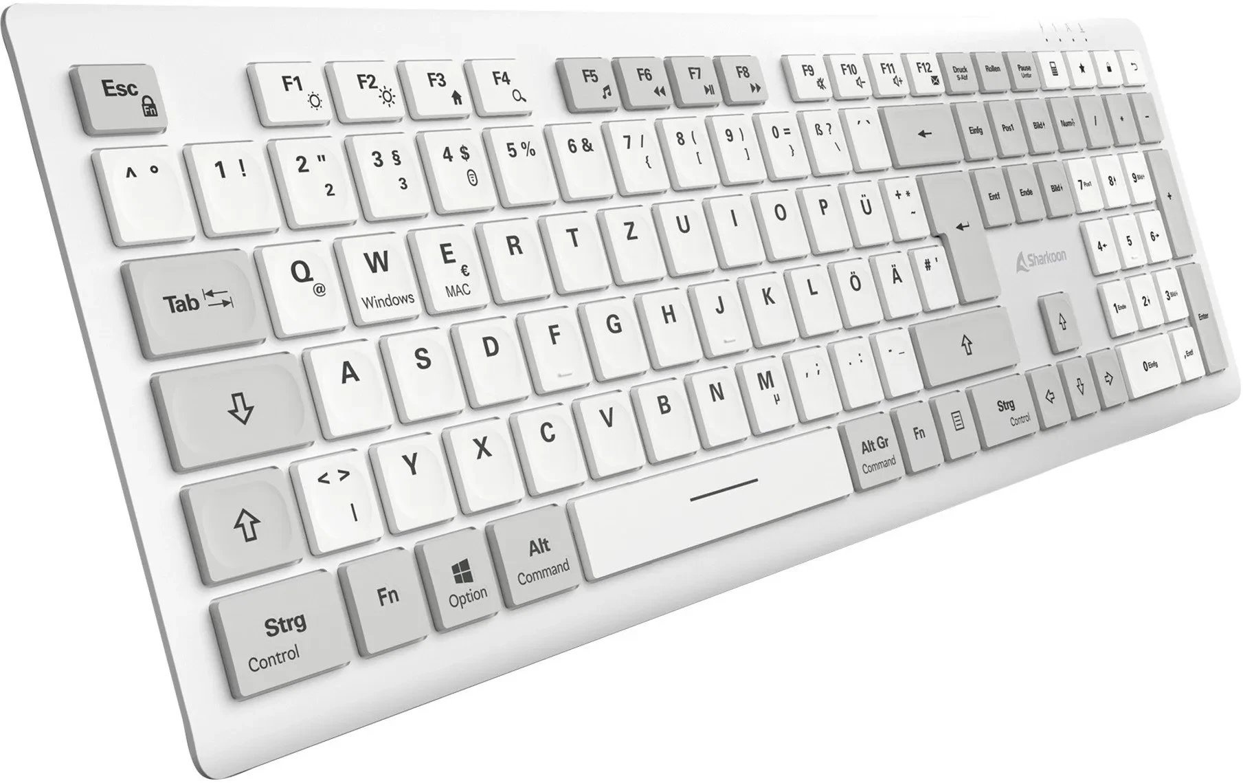 Sharkoon OfficePal K30W biały DE-Layout Rubberdome