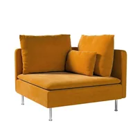 Pokrowce na meble - Dekoria pl pl Pokrowiec na sekcję narożną Söderhamn miodowy 99 x 99 x 83 cm Velvet 1008-704-23 - miniaturka - grafika 1