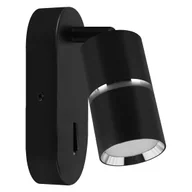 Lampy ścienne - Naścienna lampa regulowana DIOR WLL 4270 Ideus downlight metal chrom czarna - miniaturka - grafika 1