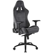 Fotele gamingowe - Deltaco GAM-121-DG Alcantara Ciemnoszary - miniaturka - grafika 1