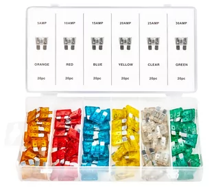 Bezpieczniki Samochodowe 5A-30A 120 sztuk Zestaw Trade House - Akcesoria motoryzacyjne - miniaturka - grafika 2