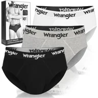 Majtki męskie - WRANGLER Slipy Majtki Męskie Bawełna 3 sztuki 22000 Basic Rozmiar S - miniaturka - grafika 1