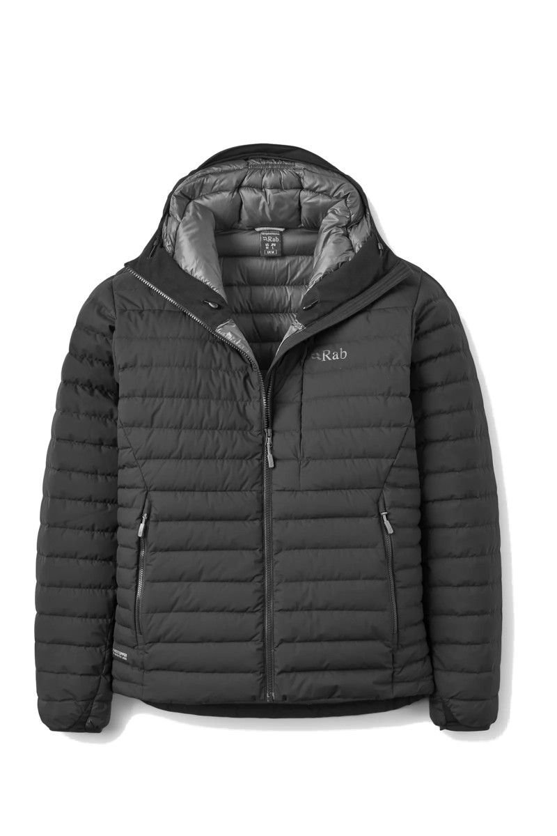 Rab Kurtka trekkingowa puchowa męska Microlight Windstopper Hoody czarna L