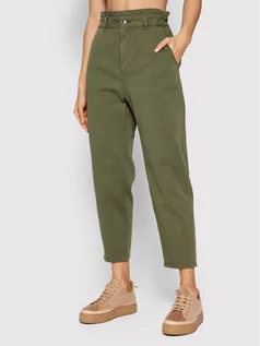 Spodnie damskie - BOSS Spodnie materiałowe Tasina-D 50452893 Zielony Comfort Fit - grafika 1