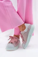 Sneakersy damskie - Zdobione Sneakersy Na Platformie GOE RR2N4009 Multikolor-38 - miniaturka - grafika 1