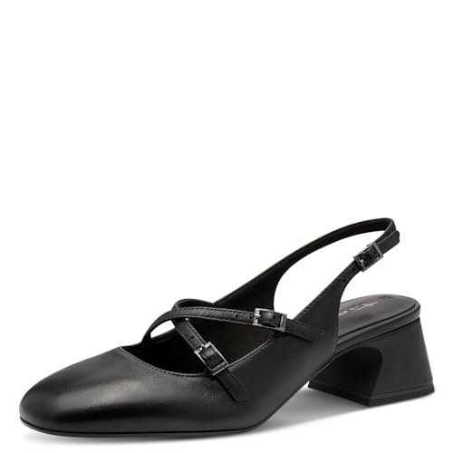 Tamaris Damskie czółenka Sling 1-29662-45, czarna skóra, 40 EU, czarna skóra, 40 EU