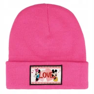 Czapki damskie - Czapka Zimowa Dziecięca LOVE MICKEY & MINNIE Myszki Prezent Wzory Różowa - miniaturka - grafika 1