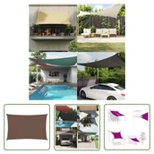 Parasole ogrodowe - The Living Store Prostokątny żagiel ogrodowy - tkanina Oxford - 5x8 m - brązowy - Żagiel Ogrodowy - miniaturka - grafika 1