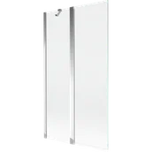 Parawany nawannowe - Mexen Mist parawan nawannowy 2-skrzydłowy 100 x 150 cm, transparent, chrom - 8A9-100-011-01-00 - miniaturka - grafika 1