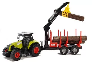 Traktor z Przyczepą leśną z Drewnem i Ramieniem - Samochody i pojazdy dla dzieci - miniaturka - grafika 3