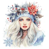 Pasmanteria - Haft krzyżykowy - Zestaw do haftu - Pani Zima - miniaturka - grafika 1