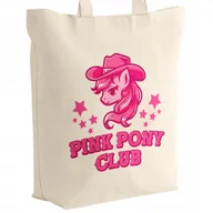 Torby i wózki na zakupy - Torba bawełniana z dnem na zakupy 42x38 Chappell Roan Pink Pony Club - miniaturka - grafika 1