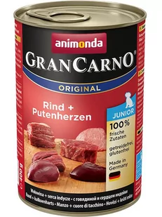 Animonda Grancarno Junior Rind Putenherzen Wołowina + Serca Indyka 400G - Mokra karma dla psów - miniaturka - grafika 4