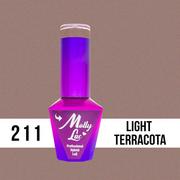 Lakiery hybrydowe - Molly Lac Lakier hybrydowy MollyLac Obsession Light Terracota 10 g Nr 211 - miniaturka - grafika 1