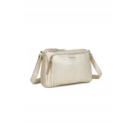 Torebki damskie - Zgrabna Dwukomorowa Złota Listonoszka Luigisanto Praktyczna Torebka - miniaturka - grafika 1