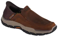 Moda i Uroda OUTLET - Skechers Respected - Elgin Slip-ins 204810-CDB, Męskie, buty sneakers, Brązowy - miniaturka - grafika 1