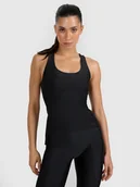 Koszulki sportowe damskie - 4F Top treningowy szybkoschnący damski - czarny L - miniaturka - grafika 1