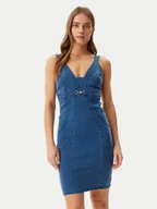 Sukienki - Guess Sukienka jeansowa W5GK75 D5LK0 Niebieski Regular Fit - miniaturka - grafika 1