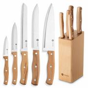 Noże kuchenne - Zestaw noży kuchennych w bloku drewnianym Tadar Talon 6 elementów - miniaturka - grafika 1