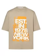 Koszulki męskie - Calvin Klein Jeans - T-shirt męski, beżowy|szary - miniaturka - grafika 1