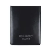 Szkolne artykuły papiernicze - Biurfol Okładka pionowa na dokumenty ucznia czarna - miniaturka - grafika 1