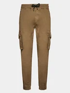 Spodnie męskie - Alpha Industries Joggery Twill 116202 Beżowy Regular Fit - miniaturka - grafika 1