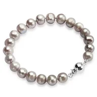 Bransoletki - Srebrna bransoleta BSN6375 - Naturalne Perły hodowane słodkowodne - miniaturka - grafika 1