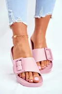 Klapki i japonki damskie - Klapki Damskie Big Star z Klamrą Różowe FF274A387-37 - miniaturka - grafika 1