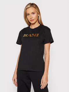 Koszulki i topy damskie - Karl Lagerfeld Kani T-Shirt Retro Sequins 6137079 Czarny Regular Fit - grafika 1