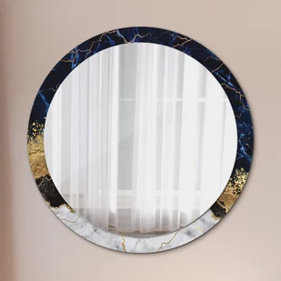 Lustro dekoracyjne okrągłe Niebieski marmur - Lustra - miniaturka - grafika 1
