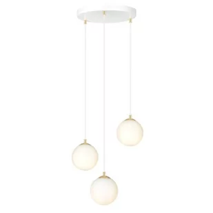 Royal lampa wisząca 3-punktowa biała/złota 1244/3 - Lampy sufitowe - miniaturka - grafika 1
