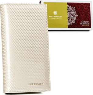 Peterson Skórzany damski portfel Peterson PTN 421431-SBR-BE NoSize - Portfele - miniaturka - grafika 1