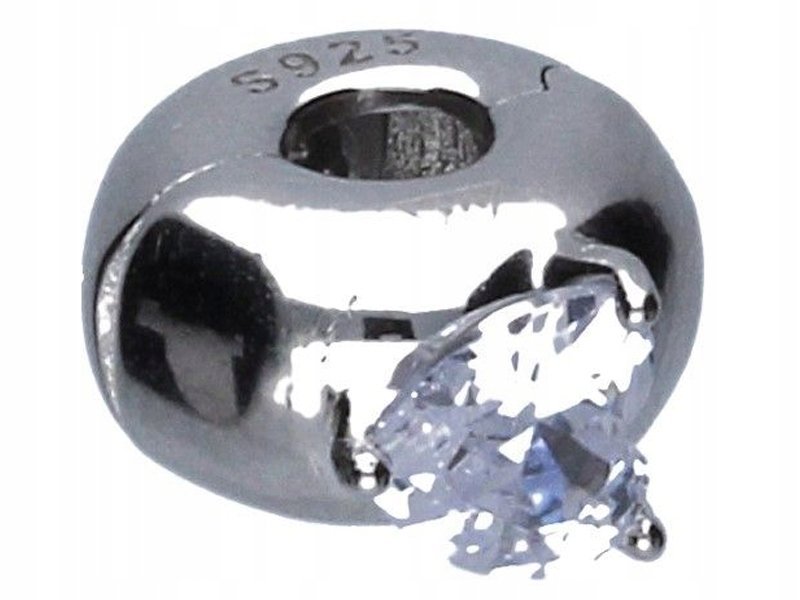 Srebrna zawieszka 925 bead serce pielęgniarka 1,9g idealna na prezent modna