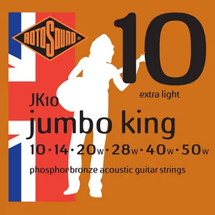 Rotosound JK10 struny do gitary akustycznej ROTJK10 - Struny gitarowe  - miniaturka - grafika 1