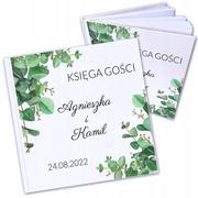 Wesele i ślub - BIAŁA KSIĘGA GOŚCI ALBUM LIŚCIE EUKALIPTUS ŚLUB Y3 - miniaturka - grafika 1