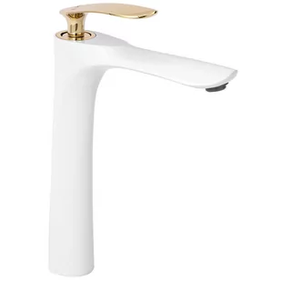 Rea Bateria umywalkowa Orbit White Gold Wysoka B2053 - Baterie umywalkowe - miniaturka - grafika 1