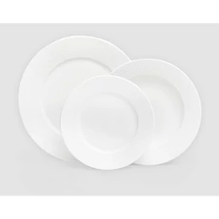 12-częściowy zestaw białych talerzy z porcelany Bonami Essentials Imperio - Serwisy obiadowe - miniaturka - grafika 1