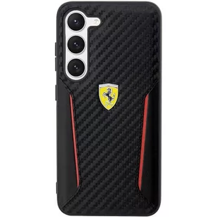 Ferrari FEHCS23MNPYK S23+ S916 czarny/black hardcase Carbon Contrast Edges - Etui i futerały do telefonów - miniaturka - grafika 3