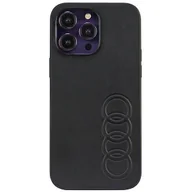 Etui i futerały do telefonów - Etui Audi Synthetic Leather na iPhone 14 Pro Max 6.7" - czarne AU-TPUPCIP14PM-TT/D1-BK - miniaturka - grafika 1