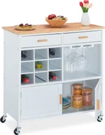 Wózki kuchenne - wózek kuchenny relaxdays ze stojakiem na wino - miniaturka - grafika 1