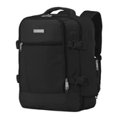 Plecaki - Plecak Podróżny Do Samolotu 2w1 Kabinowy B604 Czarny - miniaturka - grafika 1