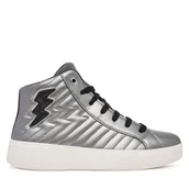 Buty dla dziewczynek - Sneakersy Geox J Mikiroshi J56DVE 000NF C1009 D Srebrny - miniaturka - grafika 1