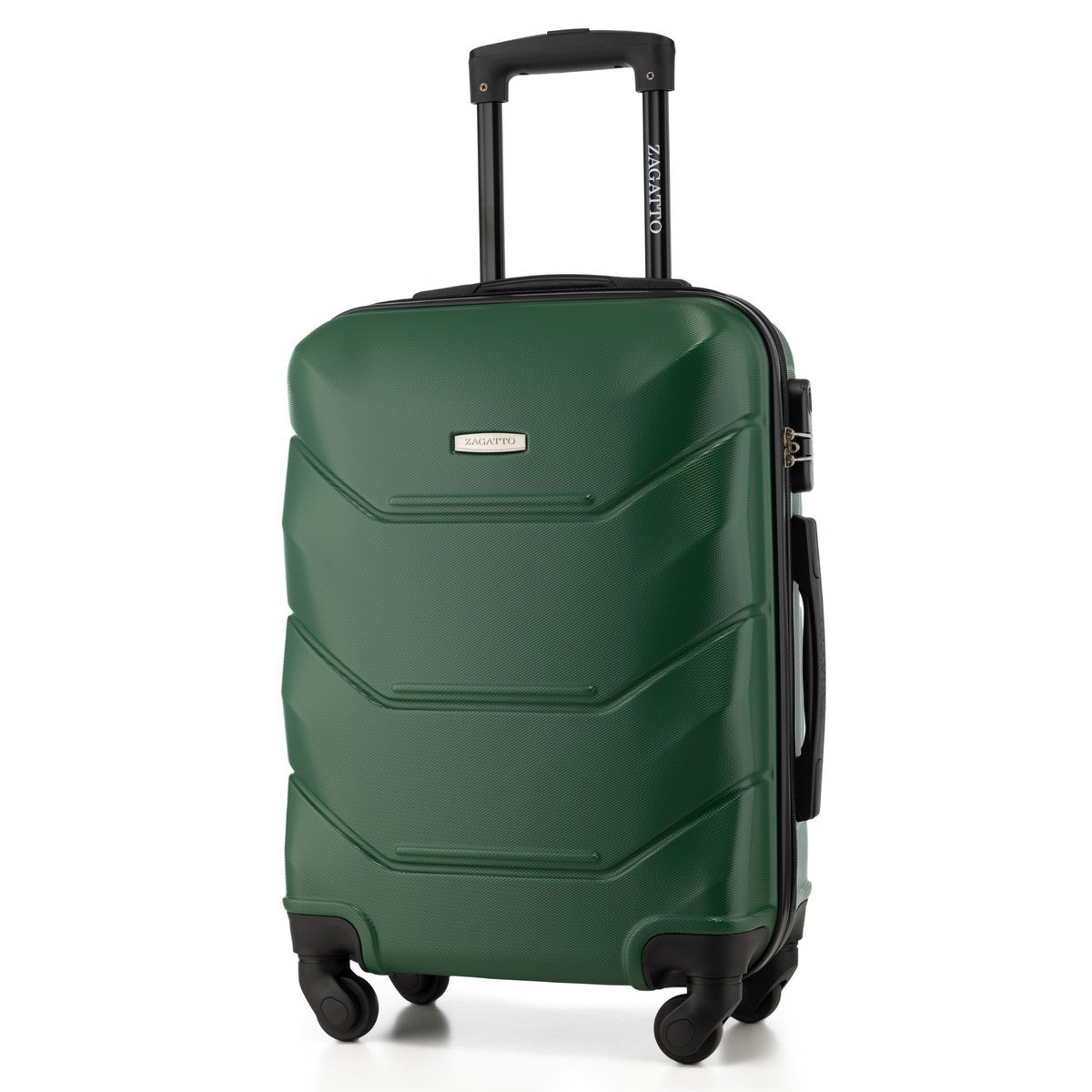 Walizka kabinowa RYANAIR 55x40x20 mała walizka podróżna na kółkach zielona ZAGATTO