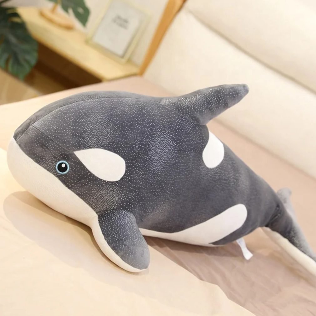 Maskotka pluszak poducha DUŻY miękki delfin orka 75 cm