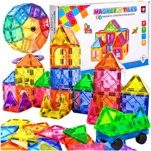 DUŻE KLOCKI MAGNETYCZNE Magnetic Tiles 3D EDUKACYJNE KONSTRUKCYJNE zestaw XXL 80 el DUŻE PANELE - Klocki DUŻE KLOCKI MAGNETYCZNE Magnetic Tiles 3D EDUKACYJNE KONSTRUKCYJNE zestaw XXL 80 el DUŻE PANELE - Klocki - miniaturka - grafika 1