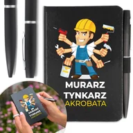 Notesy i bloczki - NOTES A6 + DŁUGOPIS Prezent dla BUDOWLAŃCA IMIĘ - miniaturka - grafika 1